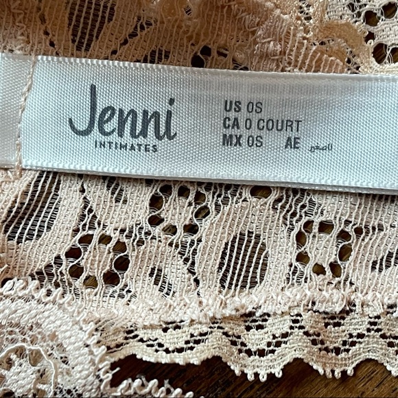 5/$25 NEW! Jenni Intimates cream lace thong panties PLUS SIZE OSFM (1X-3X) - Picture 8 of 13